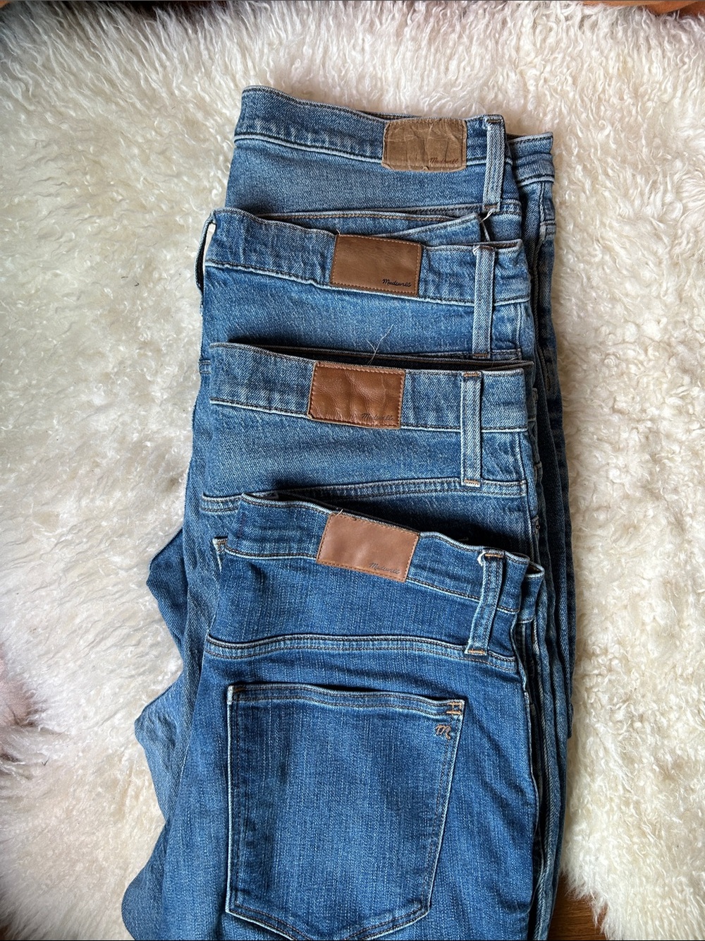LOT of 4 pair Madewell Jeans size 32